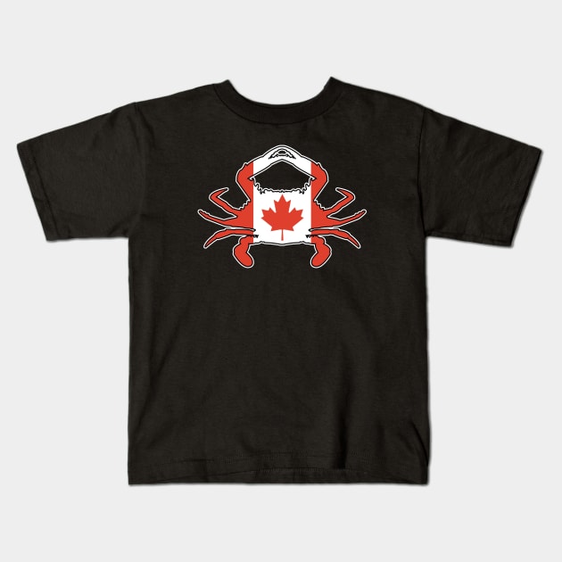 Canadian Crab Kids T-Shirt by Wickedcartoons